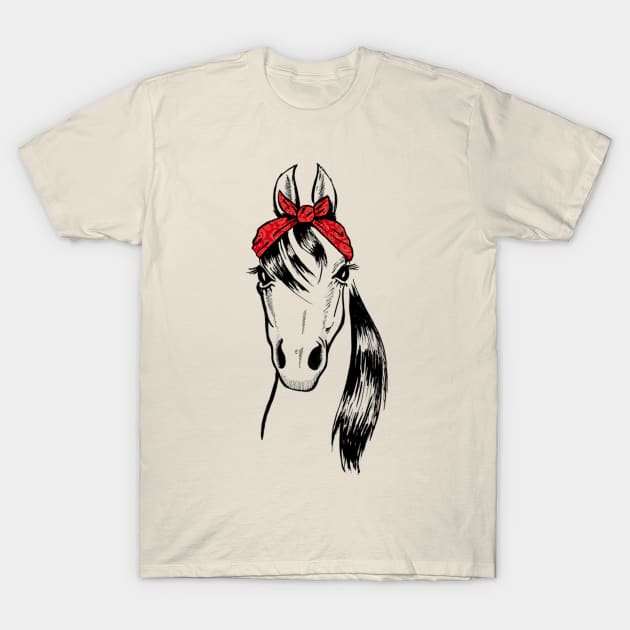 Funny Horse T-Shirts T-Shirt by fioruna25